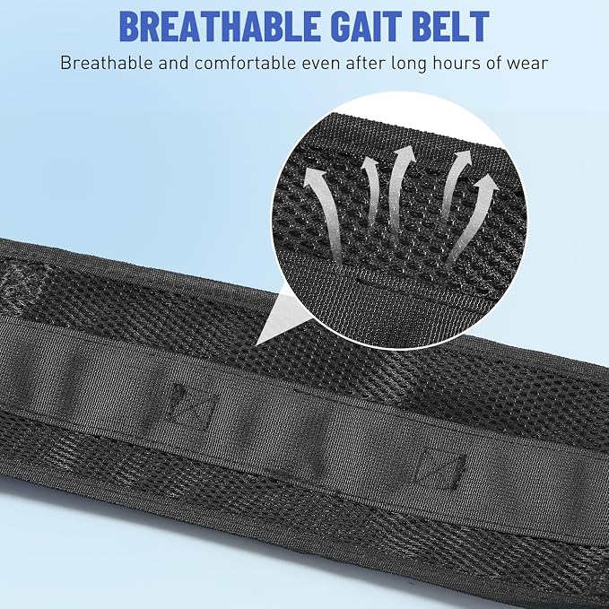 Rhino Valley Gait Belt with Leg Straps, Transfer Belts with 7 Handles, Gate - Image 5