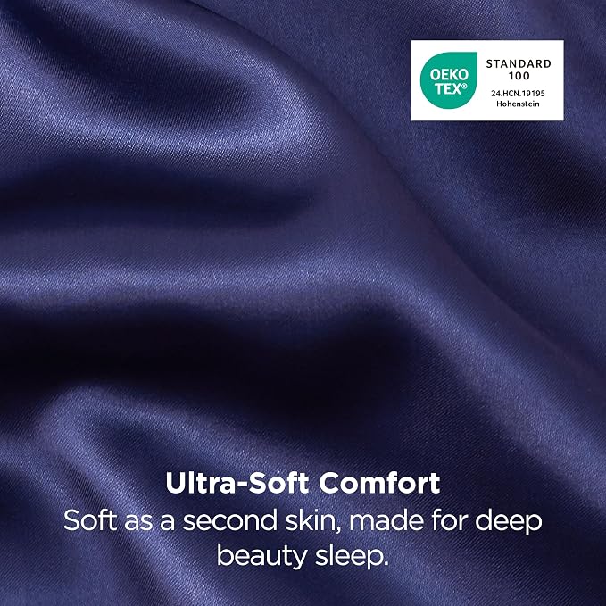 Bedsure Satin Pillowcases, Similar to Silk Pillow Cases Queen Size Set of 2 - Field & Grace