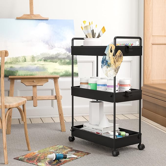 Ronlap 3 Tier Slim Rolling Storage Cart - Image 7