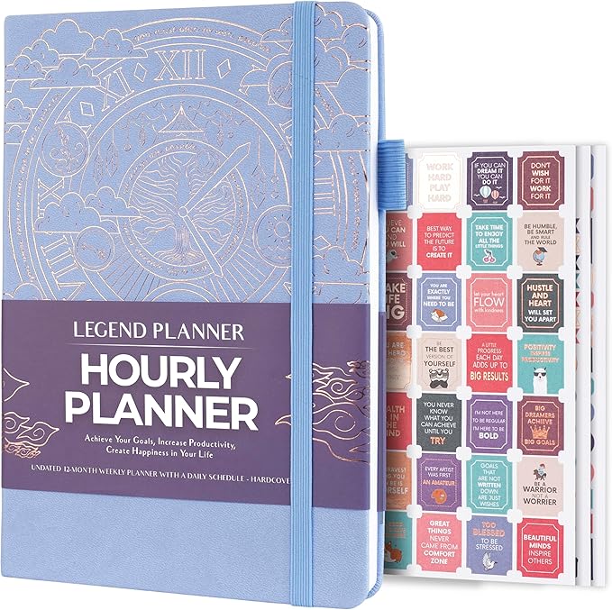 Legend Planner Hourly Schedule Edition – Deluxe Weekly & Daily Organizer by LegendPlanner