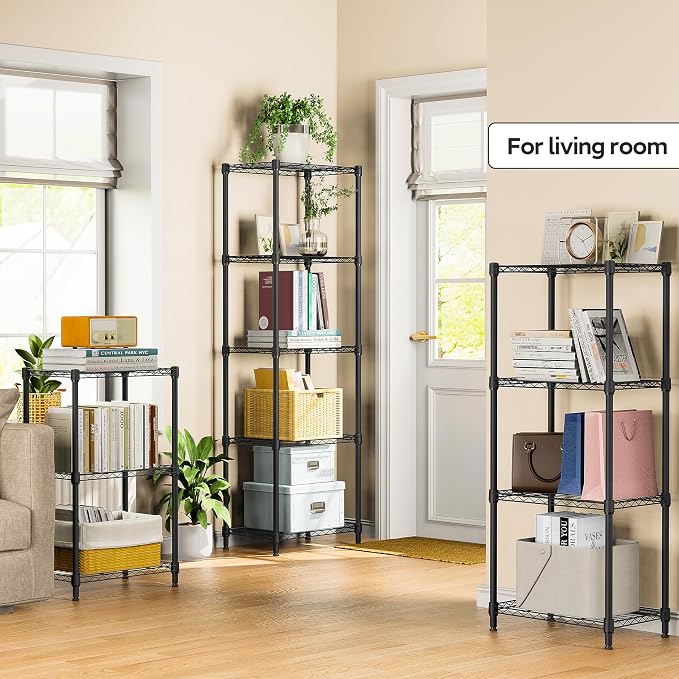 3 Tiers Shelf Metal Storage Shelves Wire Rack Closet Organizers - Image 2