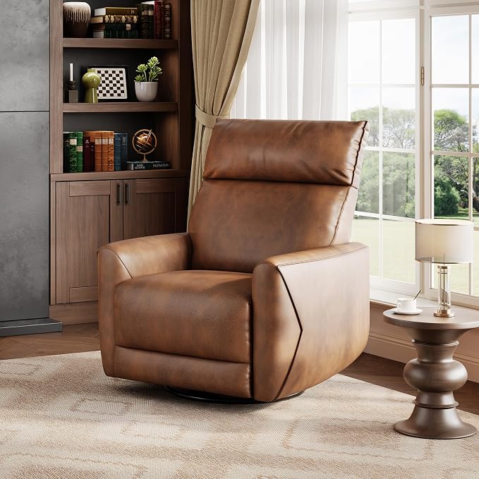 Power Recliner Chair, 270° Swivel Glider by IDEALHOUSE
