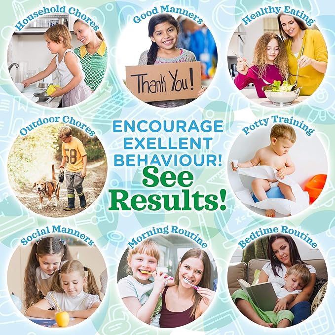 Learn & Climb Kids Responsibility Chart Magnetic Board, 63 Chores, Potty Train - Image 5