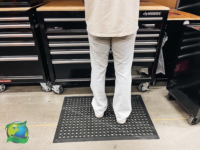 Envelor 4-Pack Anti Fatigue Rubber Mat Non-Slip Restaurant - Image 7