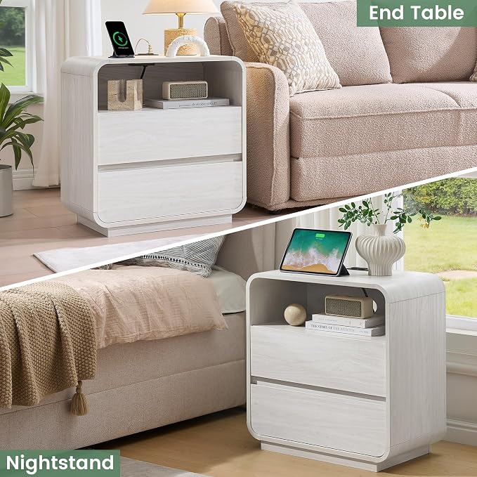 Farmhouse White Nightstand - Image 7