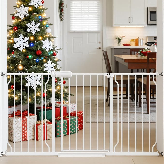 TSAYAWA 57.5"-62" Extra Wide Auto Closing Baby Safety Gate by TSAYAWA
