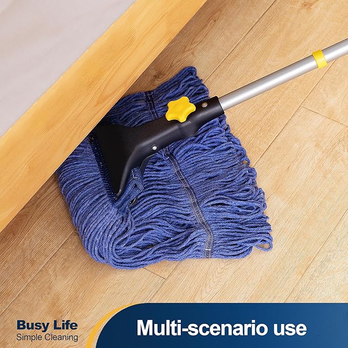 Yocada Looped-End String Wet Mop Heavy Duty Cotton Mop Commercial Industrial - Image 5