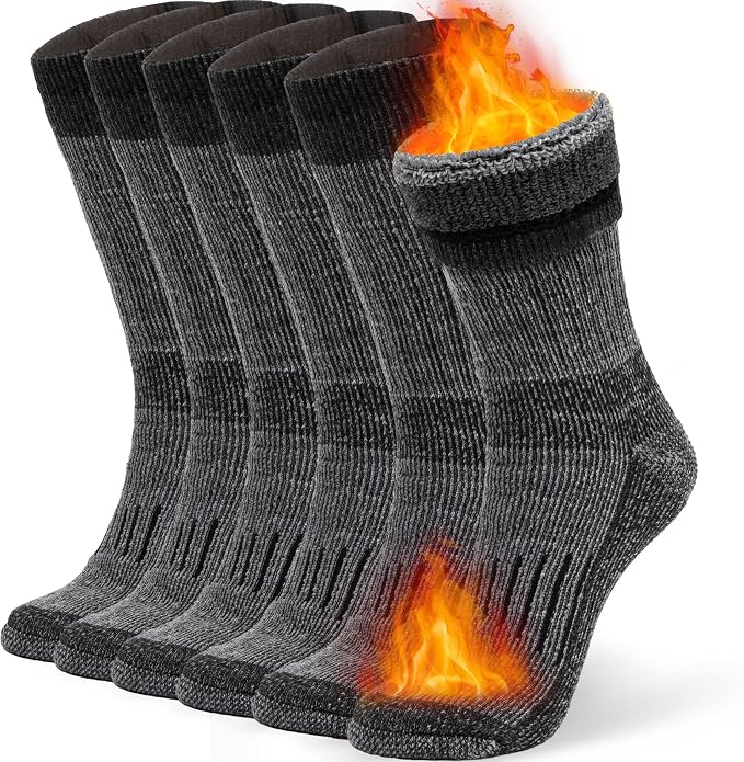 Alvada Warm Thermal Wool Socks for Winter Moisture Wicking and Breathable Cozy by Alvada