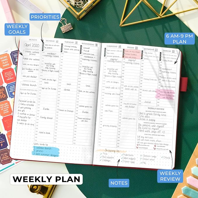 Legend Planner Hourly Schedule Edition – Deluxe Weekly & Daily Organizer - Image 3