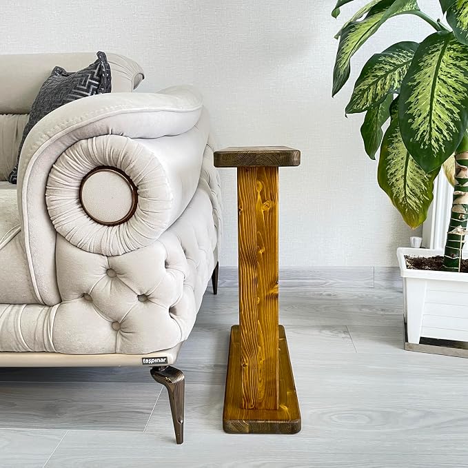 Skinny Side Table 7 inch Wide for Small Apartment Between Chairs, Very Narrow - Image 5