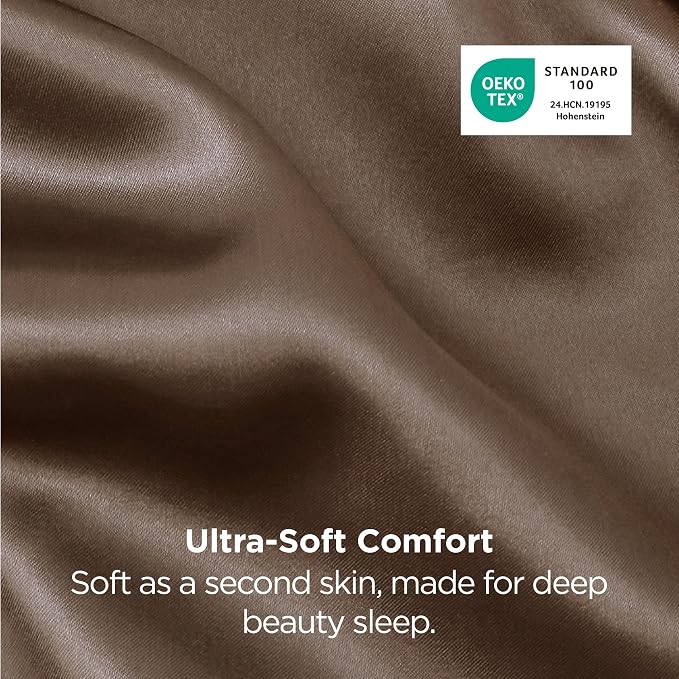 Bedsure Satin Pillowcases, Similar to Silk Pillow Cases Queen Size Set of 2 - Field & Grace