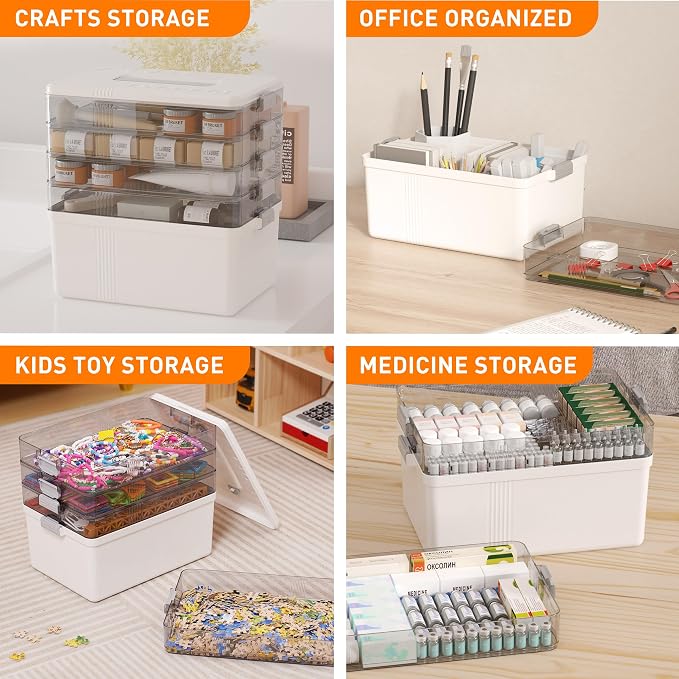 Citylife 5-Tier Medicine Organizer, Portable Medicine Cabinet First Aid Kit - Image 8