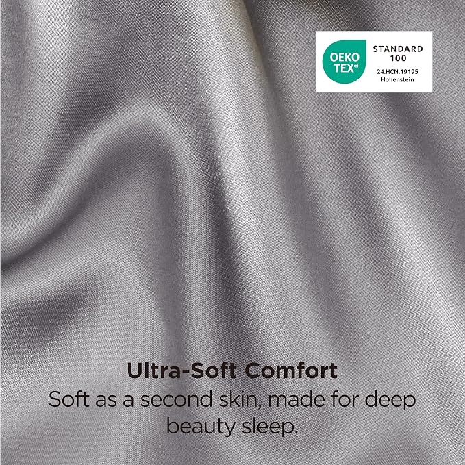 Bedsure Satin Pillowcase 2 Pack Similar to Silk Pillow Cases Standard Size - Field & Grace