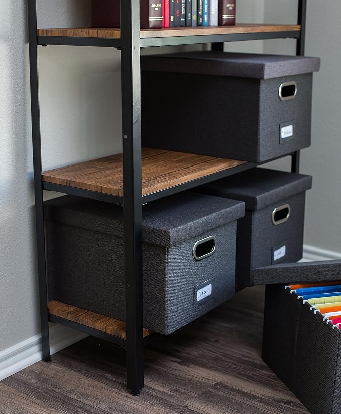 Internet's Best Collapsible File Storage Organizer | Decorative Linen Filing & - Image 9