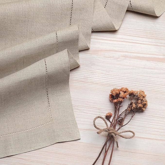 D'Moksha Homes Linen Natural Table Runner 36 Inches - Image 4